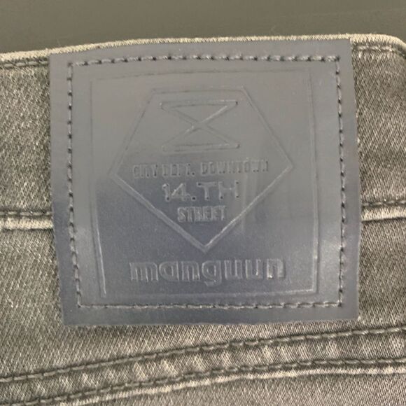 Manguun Teens Jeans Size 14 Youth Gray Distressed - Picture 3 of 8
